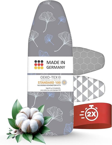 arteneur® - Premium Funda Tabla de Planchar Ajustable I 4 Capas I 5 Tallas I Refleja el Calor y el Vapor I OEKOTEX100 I Banda Elástica I para Tables de Planchar 140x40 cm